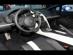 Lamborgini interior view black color